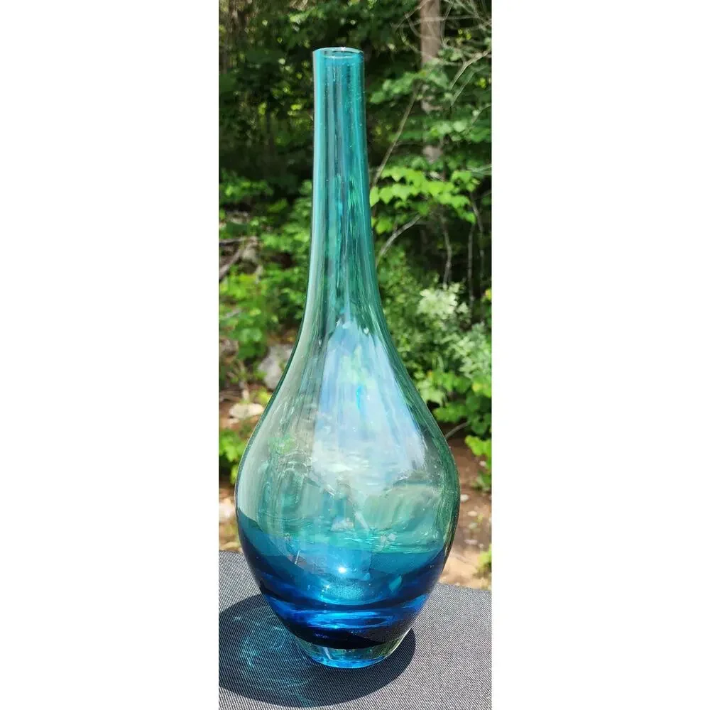 Vintage Blue Ikea Salong Vase 12